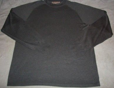 NORM THOMPSON Gray 100% Silk SWEATER Mens L Large Size Excellent 