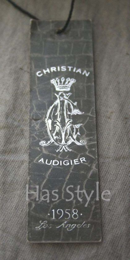 Christian Audigier Chain Spade Black Silver Belt NEW  