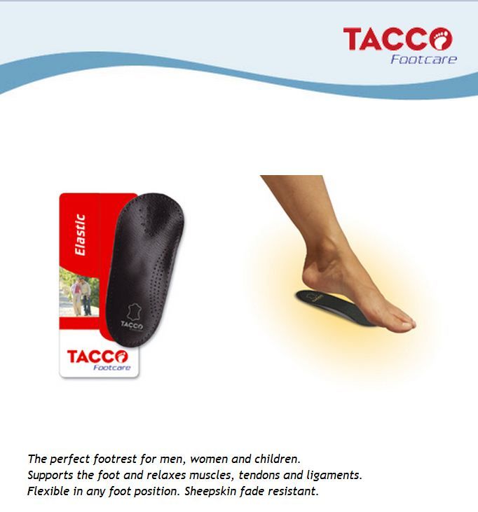 Tacco 750 Black Arch Support 3/4 Leather Insoles 1Pair  