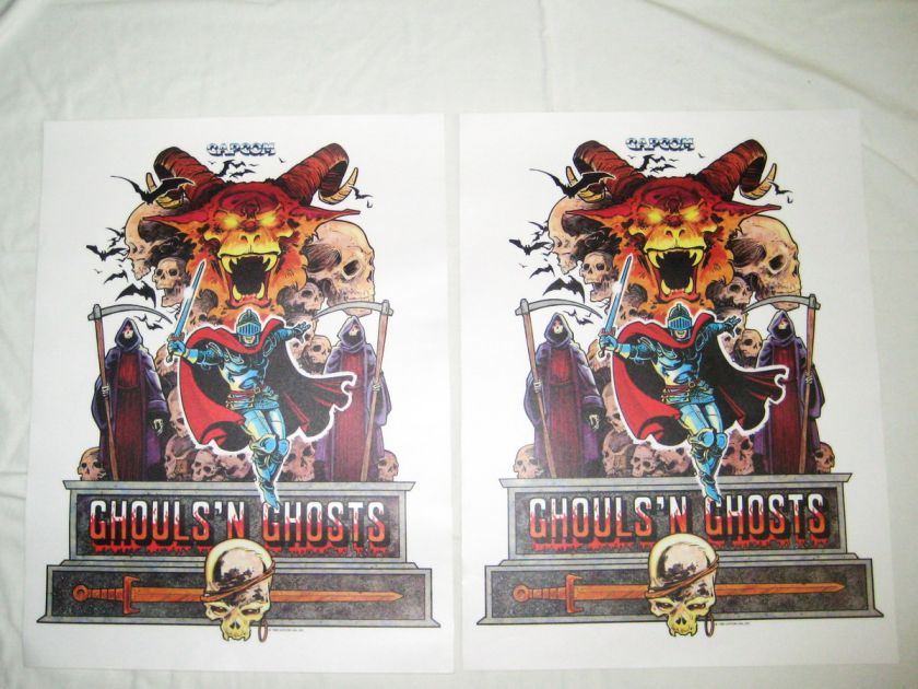 Ghouls n Ghosts Jamma Arcade Side Art SideArt  