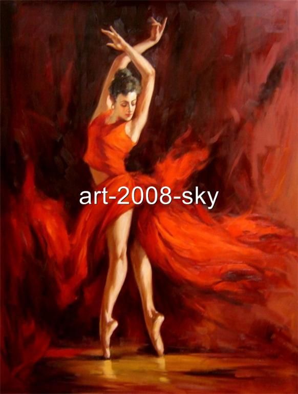 Original Oil painting artdanceon canvas 24x36  