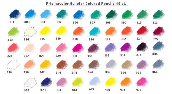 Prismacolor Scholar Color Pencil Assorted Gift Set/48 NEW 73640928072 