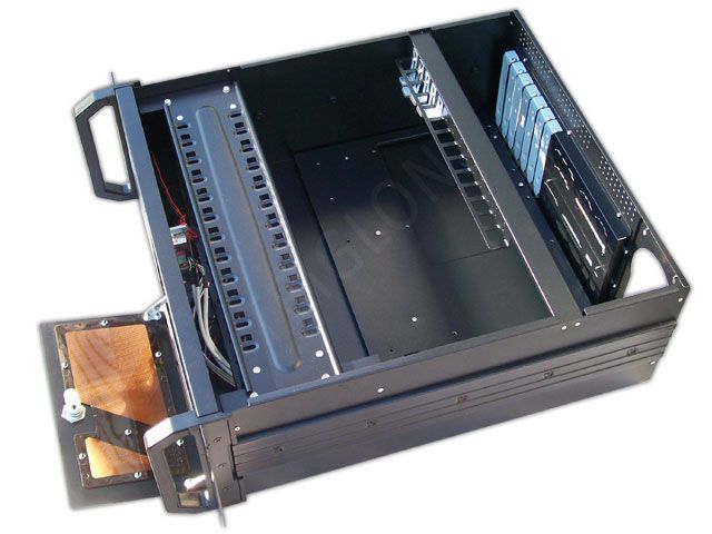 4U12xOpen Bay Rackmount Chasis USB 2 x Fan NEW  