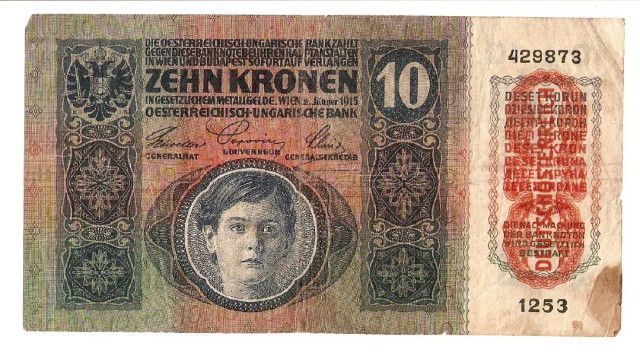 AUSTRIA HUNGARY 10 TIZ KORONA KRONEN 1915 BANKNOTE »  