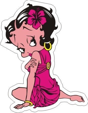 Betty Boop Sticker   4.5 x 3.5  