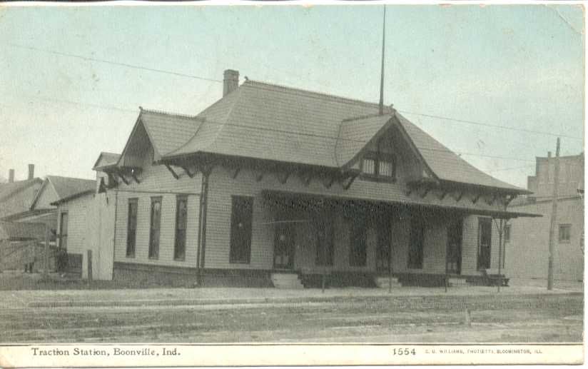 JW441 Boonville Ind IN 1909 Traction Station RR Depot  