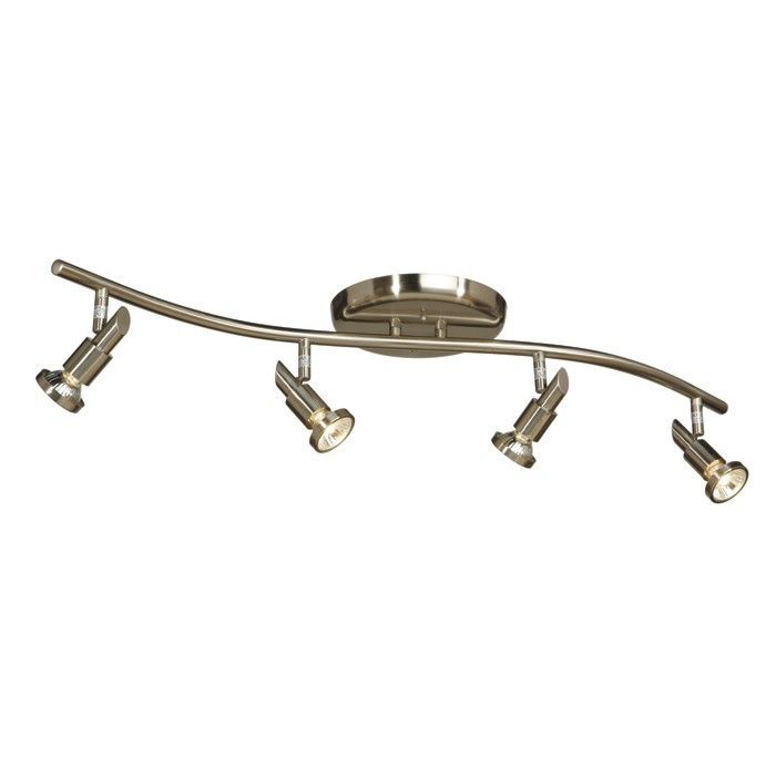 NEW 4 Light Track Spot Mini Pendant Lighting Fixture, Brushed Nickel 