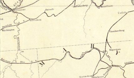 1853 Railroad map of New York & Erie RR  