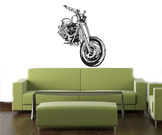 BIKE CHOPPER HARLEY VIKING ART Vinyl Decal Sticker B32  