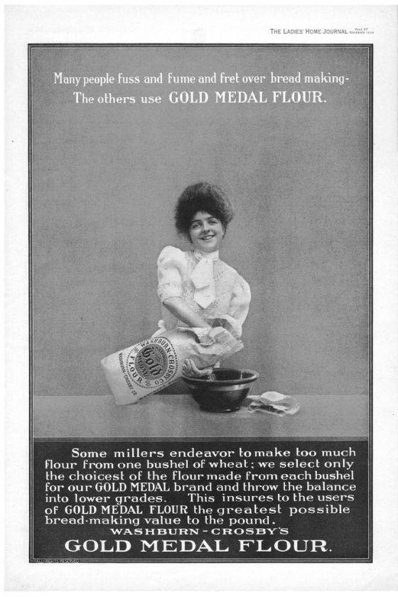 1906 VINTAGE AD   GOLD METAL FLOUR #11  