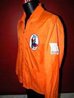   Mens ORANGE NYLON Ricky SQUARE DANCER Jacket Windbreaker L Lg  