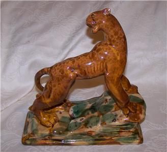   . PLANTER #R 282 TIGER #R 313 TIGRESS #R 314 Amber ART POTTERY  