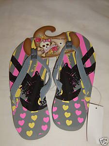 Pink Cookie flip flop thongs med 7/8 new surfer girl  