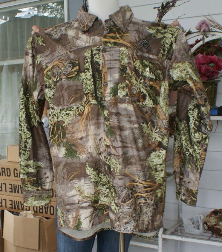 NEW TAGS RUTWEAR BIG GAME TECH.SOFT SHIRT CAMOFLAGE WINDPROOF 