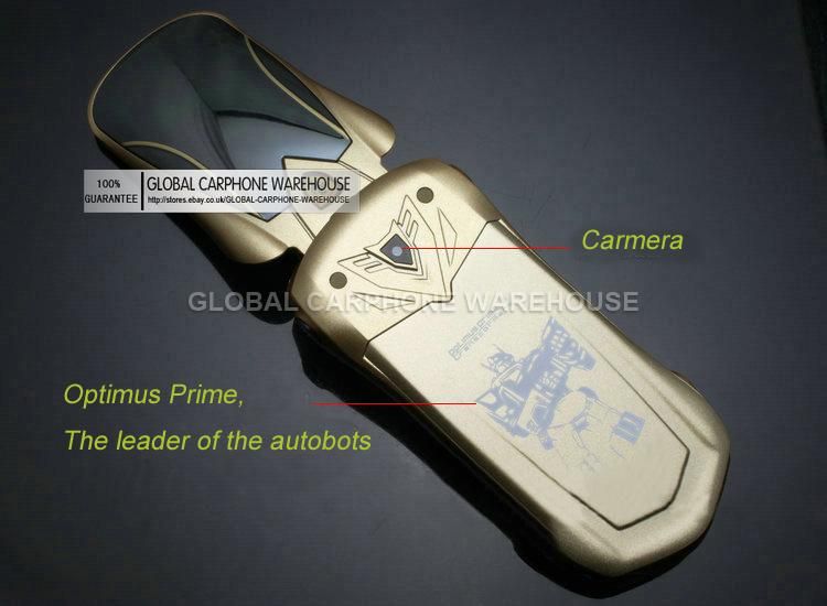 New & Gold AUTOBOTS(OPTIMUS PRIME) SUPER SPORTS CAR Quadband Dual SIM 