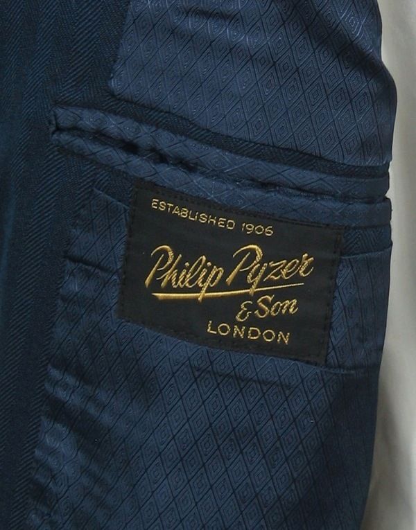 Philip Pyzer & Son, London bespoke portly fit suit ~44R  