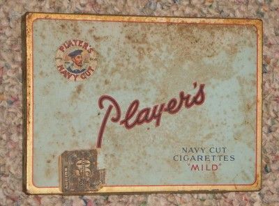 PLAYERS CIGARETTE TIN NAVY CUT MILD CIGARETTES TIN  