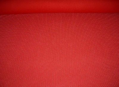 60WxBTY RED COTTON SPANDEX BLEND STRETCH KNIT FABRIC/WHITE DOTS ALL 