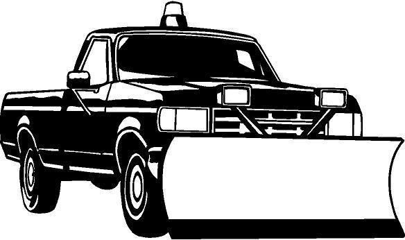 Pickup Snow Plow Vinyl Decal Car Truck Window Sticker  