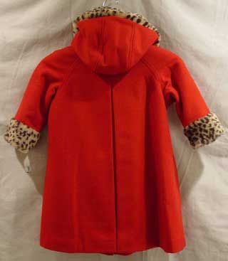 STEPHANIE MATHEWS GIRLS RED WOOL COAT & MUFF SZ 2T NEW  