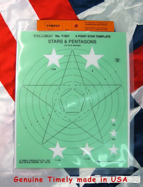 POINT STAR TEMPLATE   Make stencils for quilting arts  