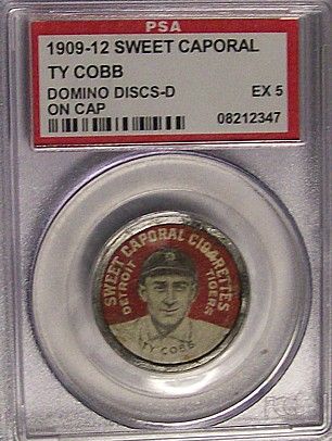 Ty COBB   1909 Sweet Caporal Domino Disc (PX7) PSA 5 EX  