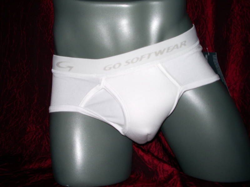 GO Softwear Padded Front Boy Brief WHITE (Small)  