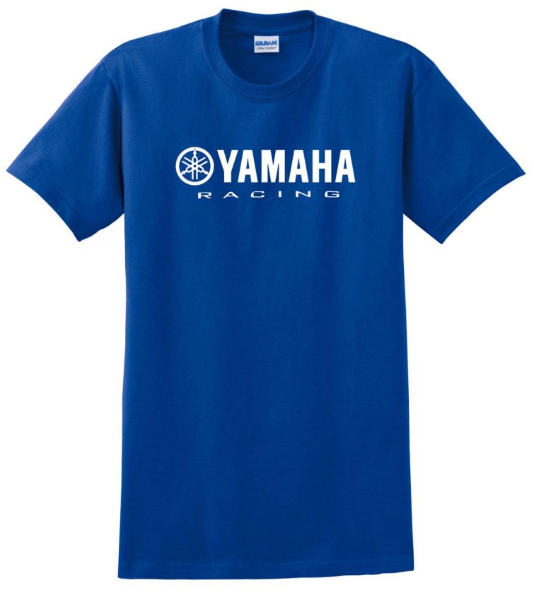 YAMAHA RACING T SHIRT BLUE BLACK WHITE  