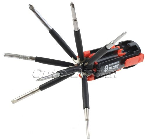 in 1 Multi Screwdriver With LED Portable Torch Set  