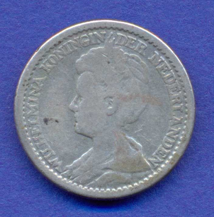 NETHERLANDS 25 CENTS 1913   KM146   T37  