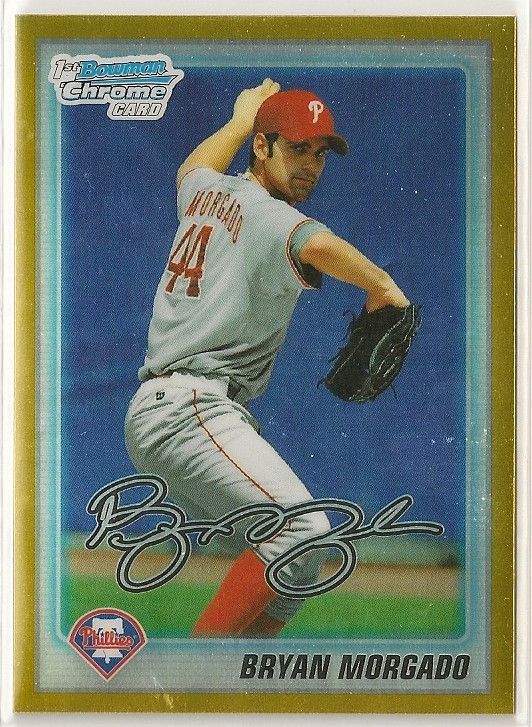 Bryan Morgado 10 Bowman Chrome Draft GOLD Ref RC /50  