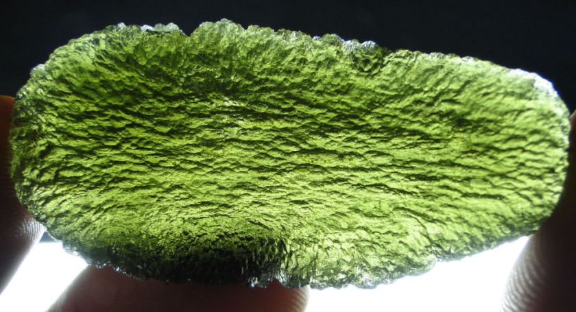 117ct Green Tektite MOLDAVITE with Nice TEXTURE   Czech, Locenice 