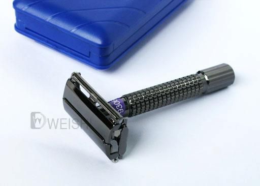 WEISHI GUNMETAL GLOSSY SAFETY RAZOR+ 105 DORCO BLADES  