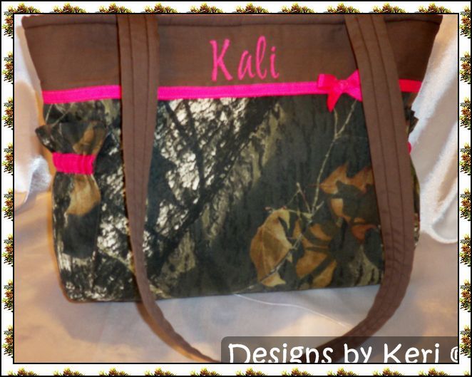 Designs by Keri Mossy Oak Breakup camo tote purse  