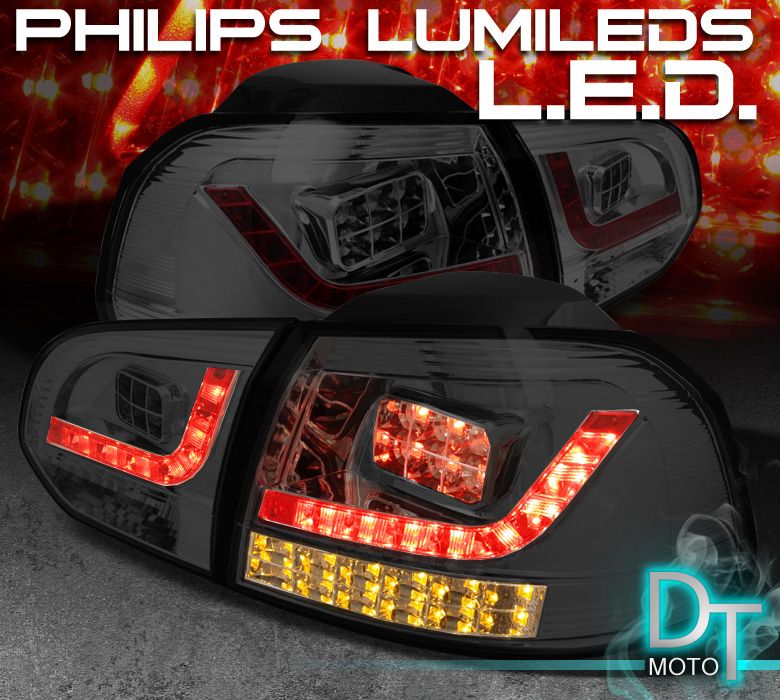 VW GOLF GTi SMOKE MK6 LED STRIP TAIL REAR LIGHTS LAMP  