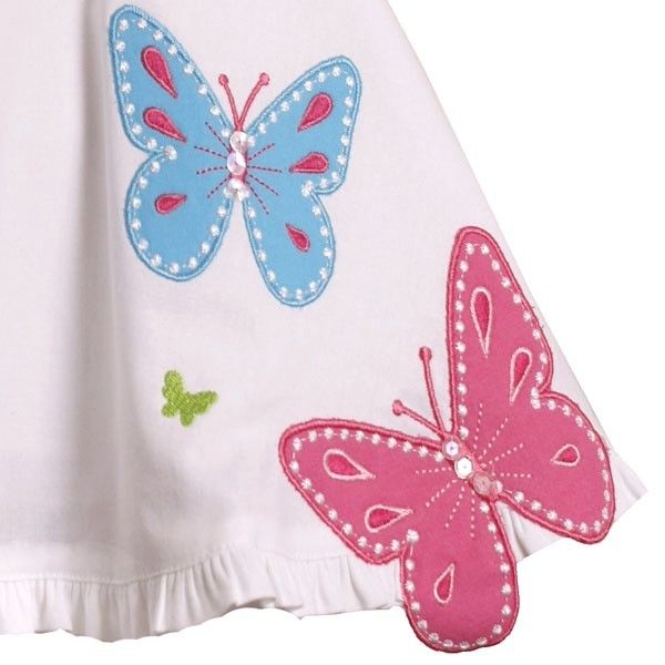 New Girls Bonnie Jean White BUTTERFLY Dress size 4T NWT  