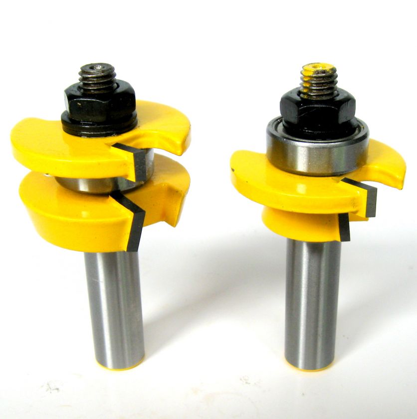 2pc 1/2 Shank Shaker Bevel Rail & Stile Router Bit Set  