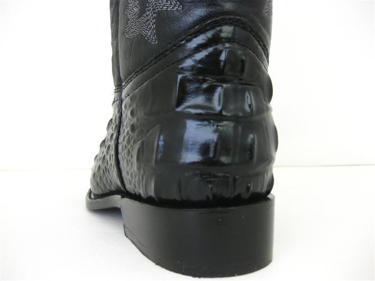 NEW CROCODILE ALLIGATOR ROPER COWBOY DRESS BOOTS ROUND TOE OVAL 