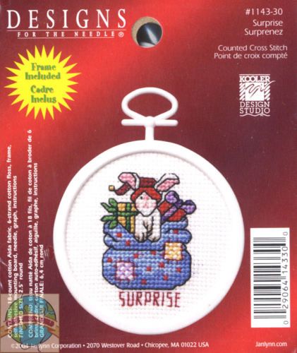 Cross Stitch Kit ~ DFN Santa Toy Bag Surprise w/Frame  