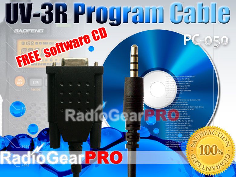 Com Port Prog Cable for BAOFENG UV 3R UV3R + Software  