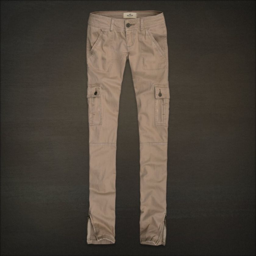 NWT HOLLISTER Abercrombie BAY SHORE khaki skinny pant 7  