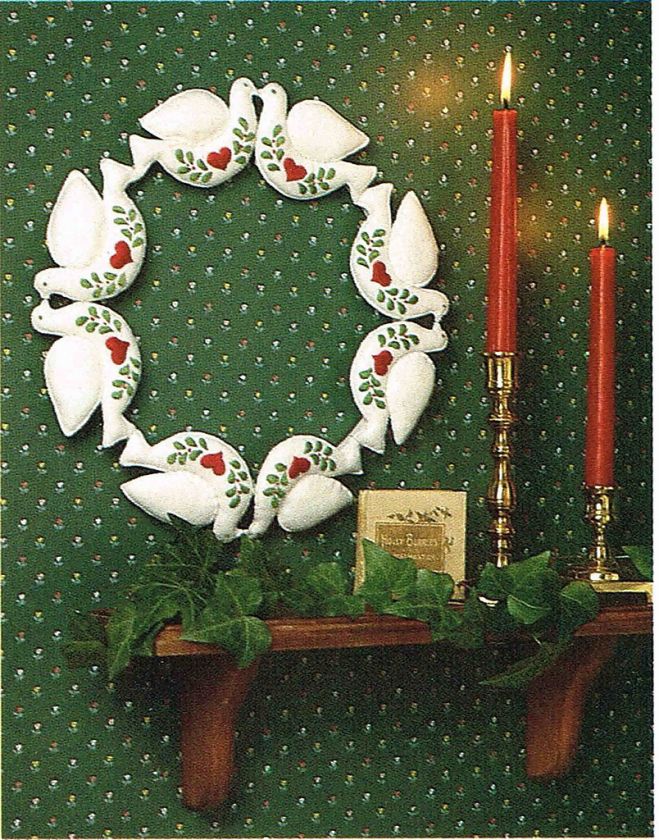   to Make EMBROIDERY EMBROIDERED CHRISTMAS DOVE WREATH ~ Craft PATTERN