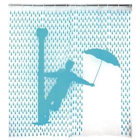 Shower Curtain SINGING SINGIN IN THE RAIN sh12 LT BLUE  