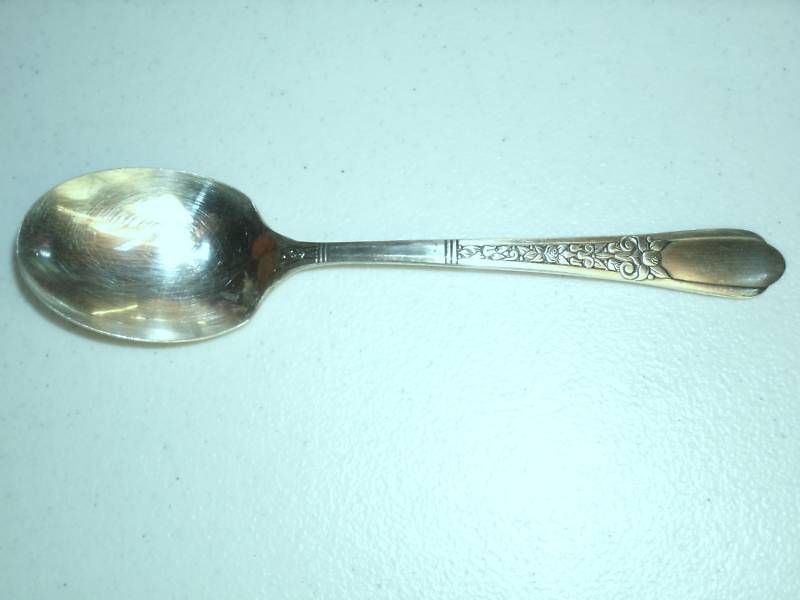 Simeon L George H Rogers Oneida Floral II Sugar Spoon  