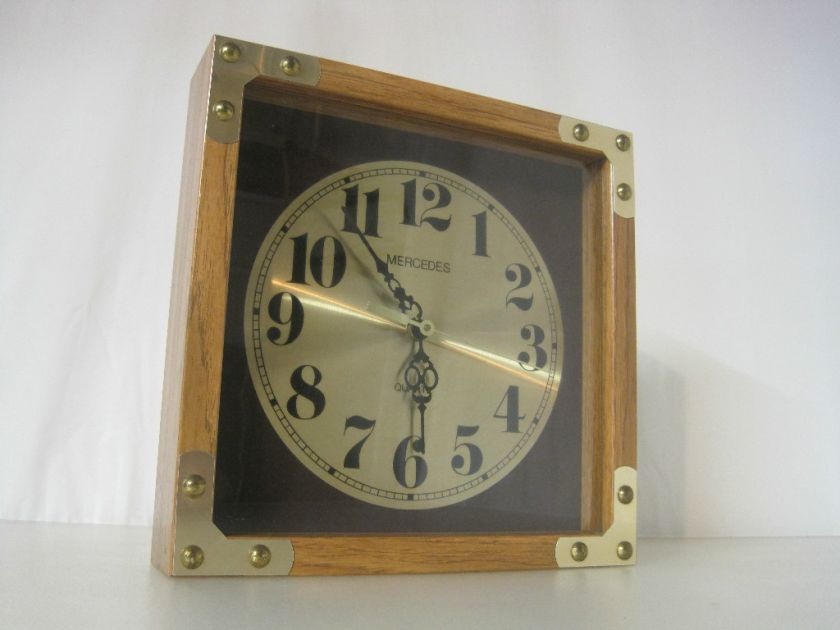 Vintage Mercedes Quartz Glass Face Wall Clock  