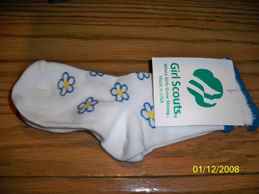 New Girl Scout Daisy Socks Sz Small Shoe sz 7 10  