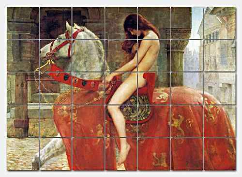 Lady Godiva by John Collier   this beautiful mural is composed of 