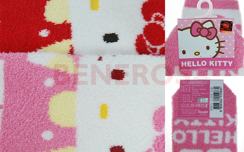 NEW 2 Pairs Hello Kitty Womens Soft Warm Bed Sleeping Socks Lovely 