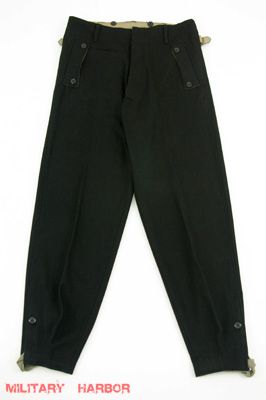 WWII German Elite panzer black wool trousers W36  