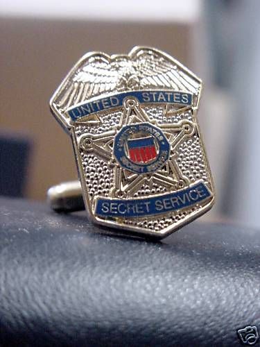 PAIR US SECRET SERVICE CUFFLINKS SHIELD  